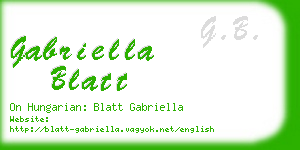 gabriella blatt business card